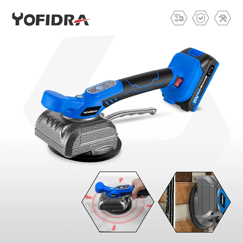 Electric Tile Vibration Cordless Tiles Tiling Machine 5 Gear Adjustable Floor Vibrator Leveling Wall Laying Tool for Makita 18V